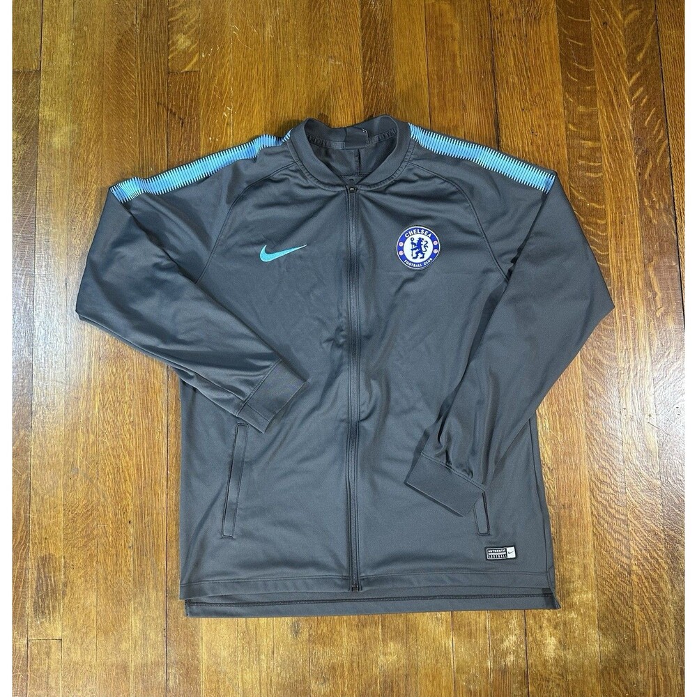 Nike Chelsea FC  Full Zip Track Jacket Gray Blue Men’s Large
